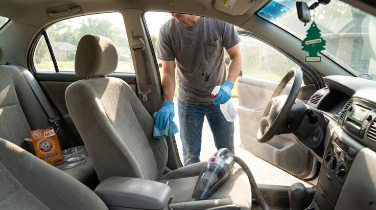 enlever odeur de tabac voiture - Image de couverture