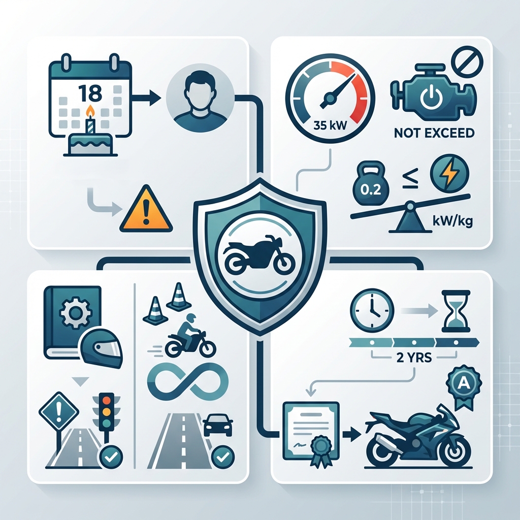 Infographie permis moto A2