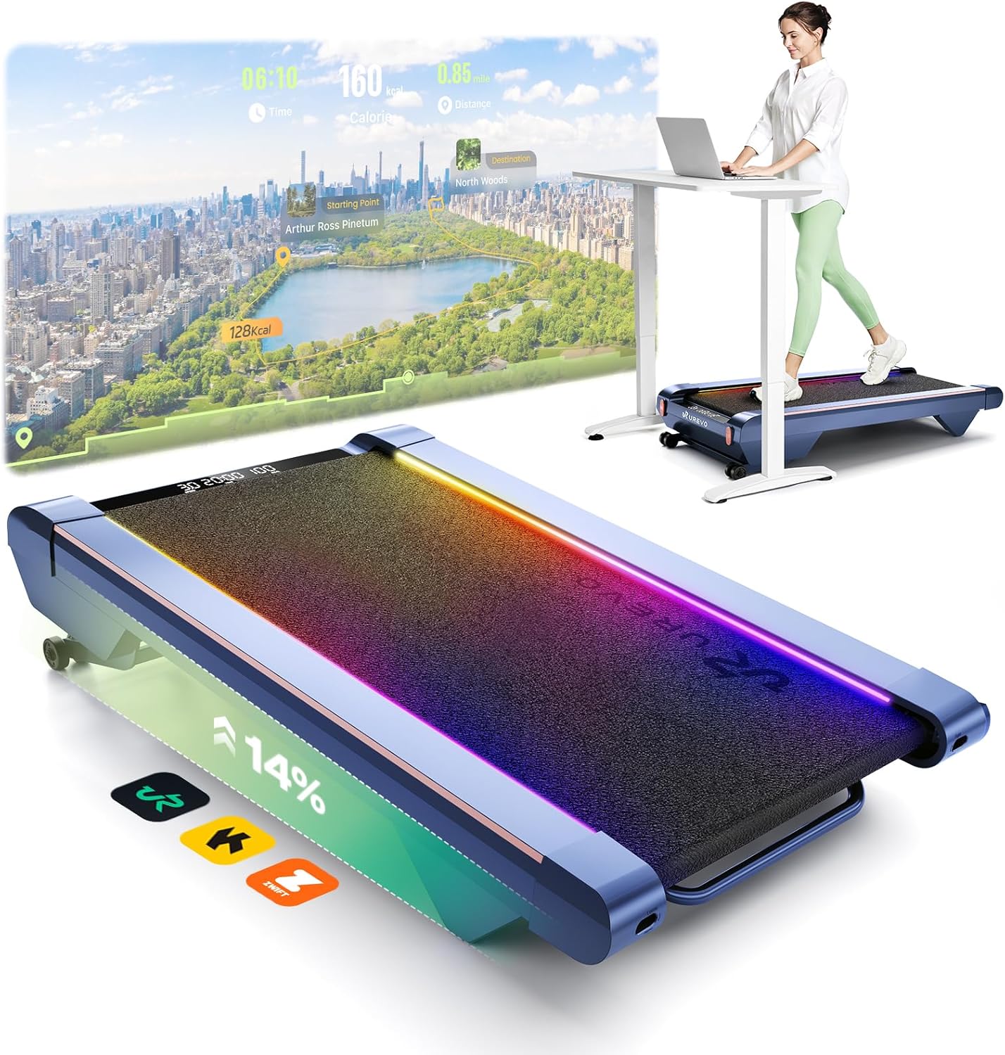 UREVO Tapis de Marche Inclinable Automatique