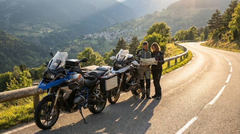week-end moto itinéraire - Image de couverture