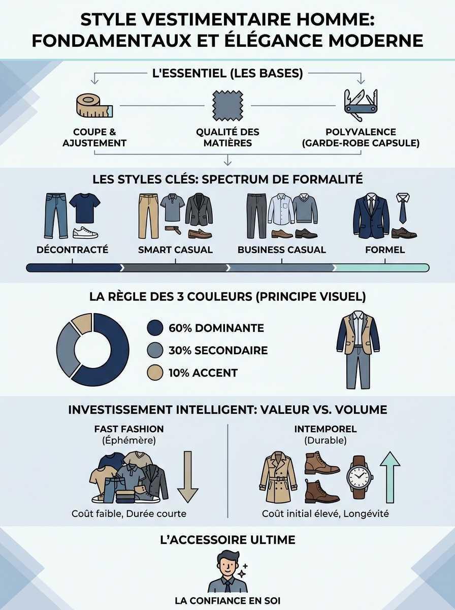 Infographie style vestimentaire homme